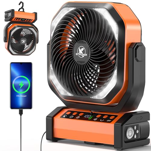20000mAh Rechargeable Camping Fan with Light J267008
