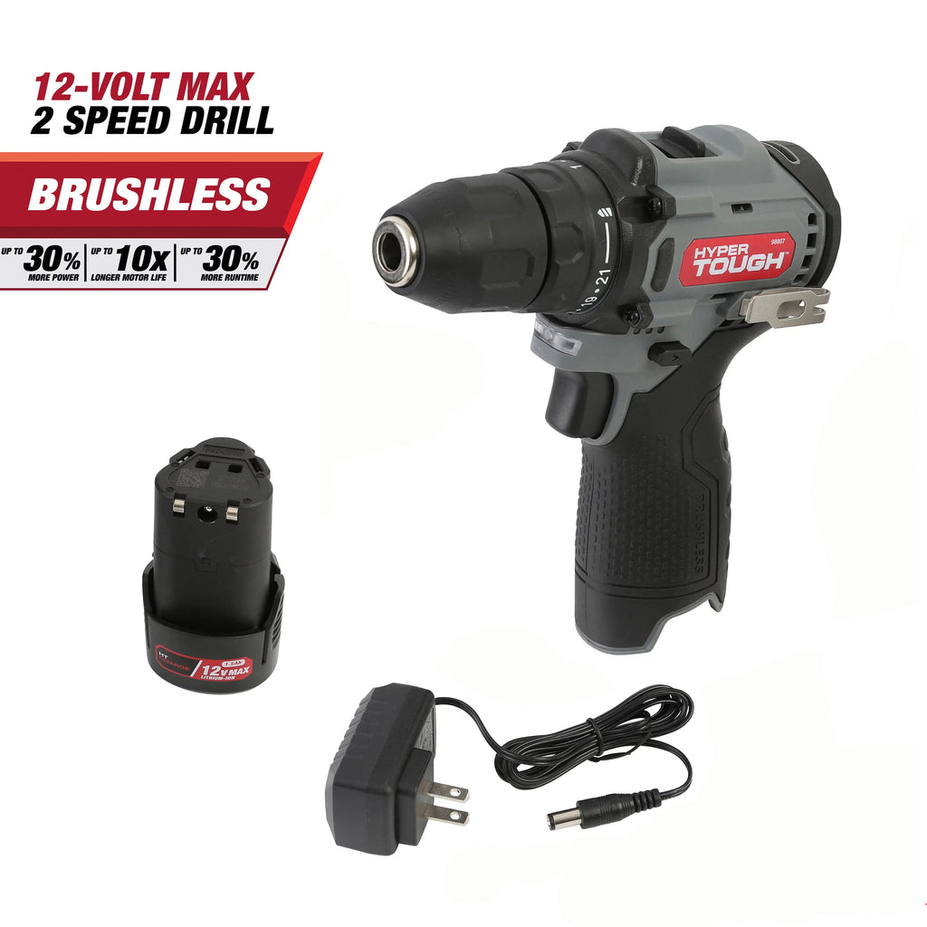 12V Max Lithium-Ion Brushless 3/8-Inch Drill Driver with Battery & Charger C623017