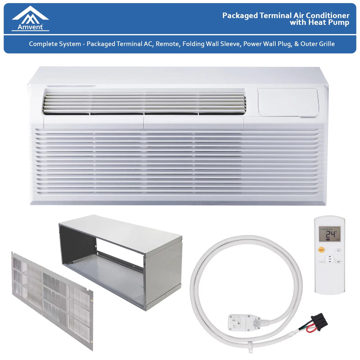 12,000 BTU PTAC Air Conditioner with Remote B19810