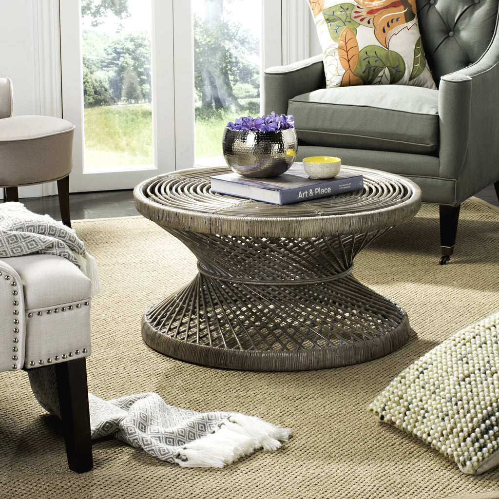 Round Wicker Coffee Table F658