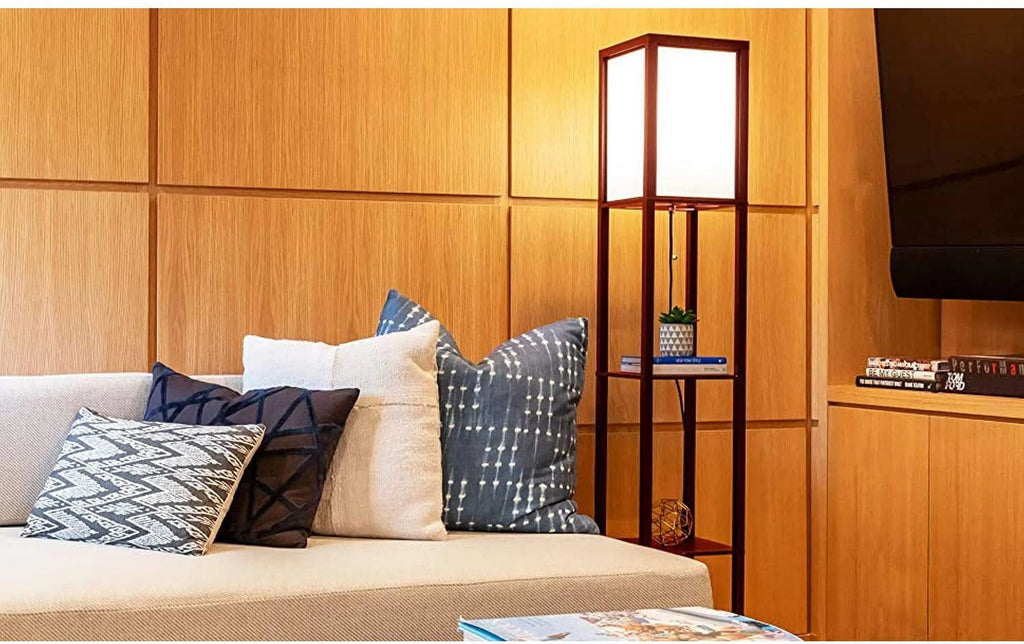 Standing Tower Floor Lamp with Shelves G50081