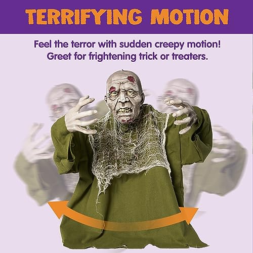 Animated Zombie Groundbreaker Halloween Decoration with Movable Arms K891504