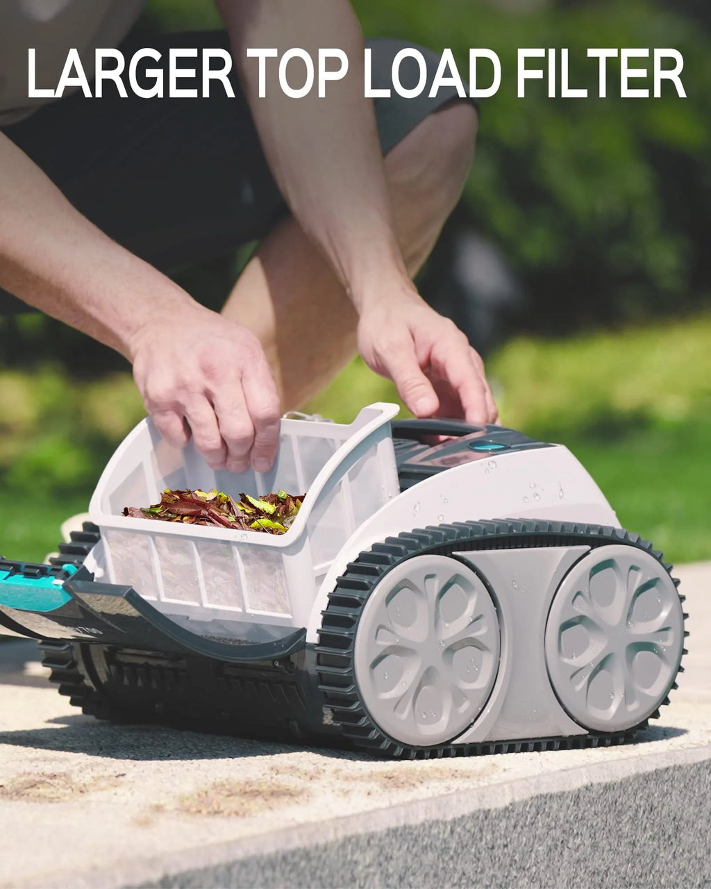 Cordless Robotic Pool Cleaner with Wall Climbing S70043