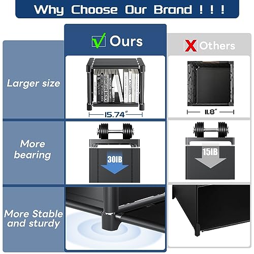 18 Cube Extra Large Black Bookcase Z9669