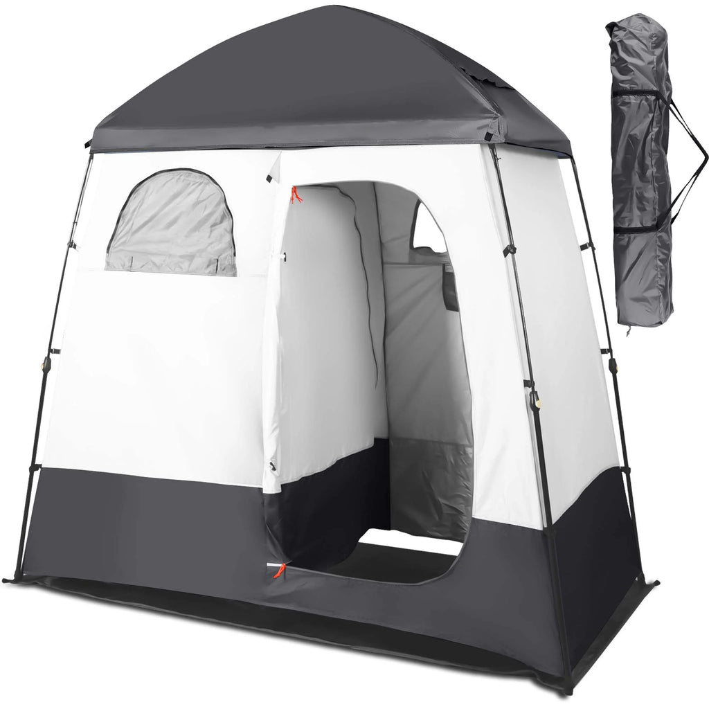 Camping Shower Tent Portable Outdoor Privacy Shelter 2 Rooms P458