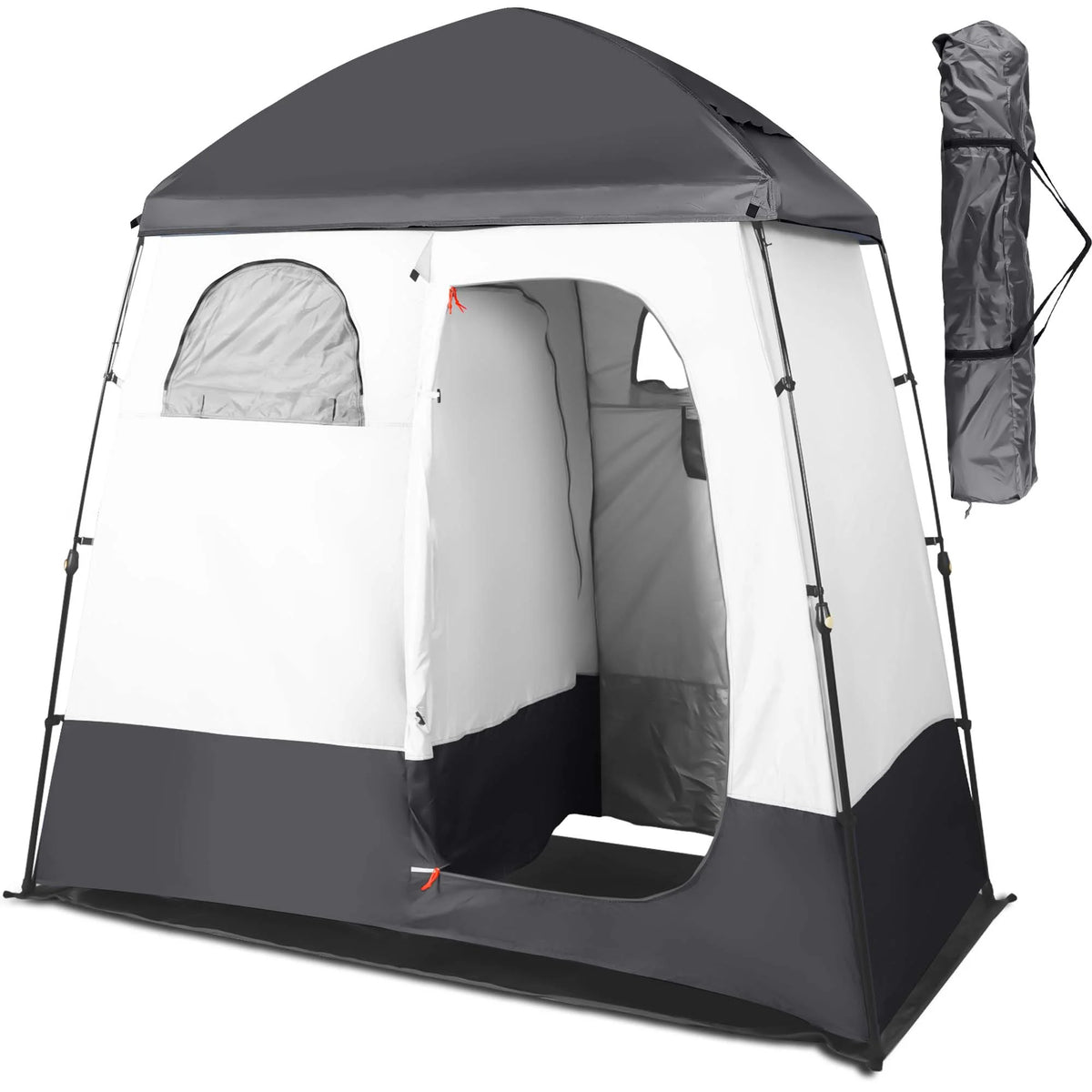 Camping Shower Tent Portable Outdoor Privacy Shelter 2 Rooms P458