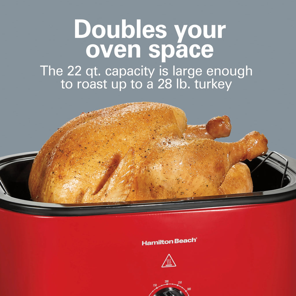 Electric Roaster Oven, 22 Quarts, Stainless Steel S248553