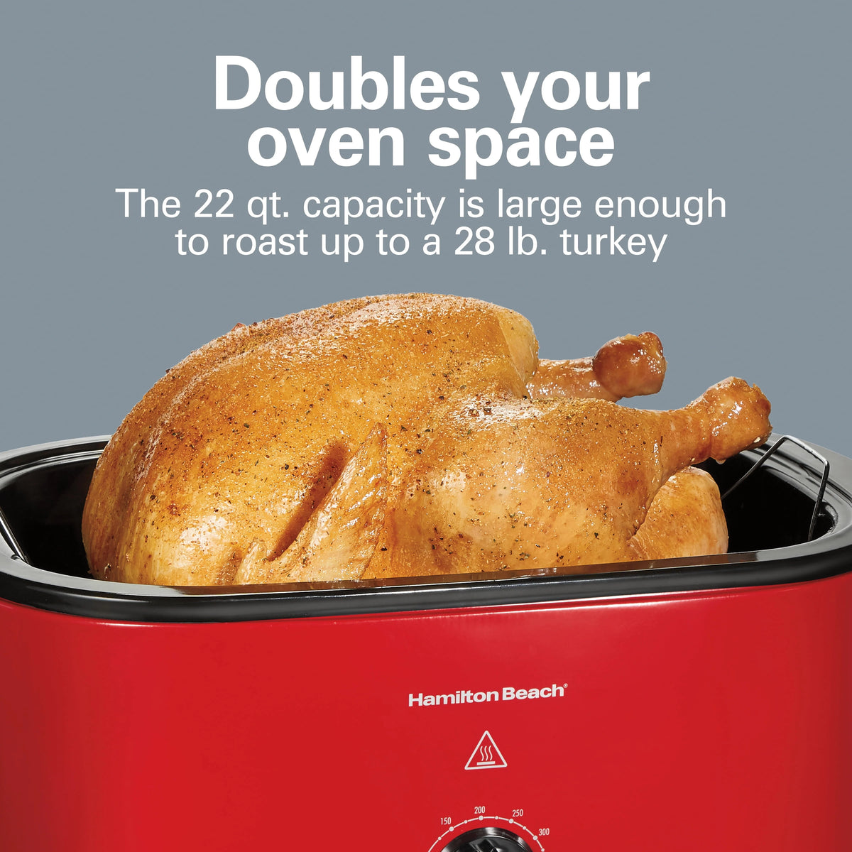 Electric Roaster Oven, 22 Quarts, Stainless Steel S248553