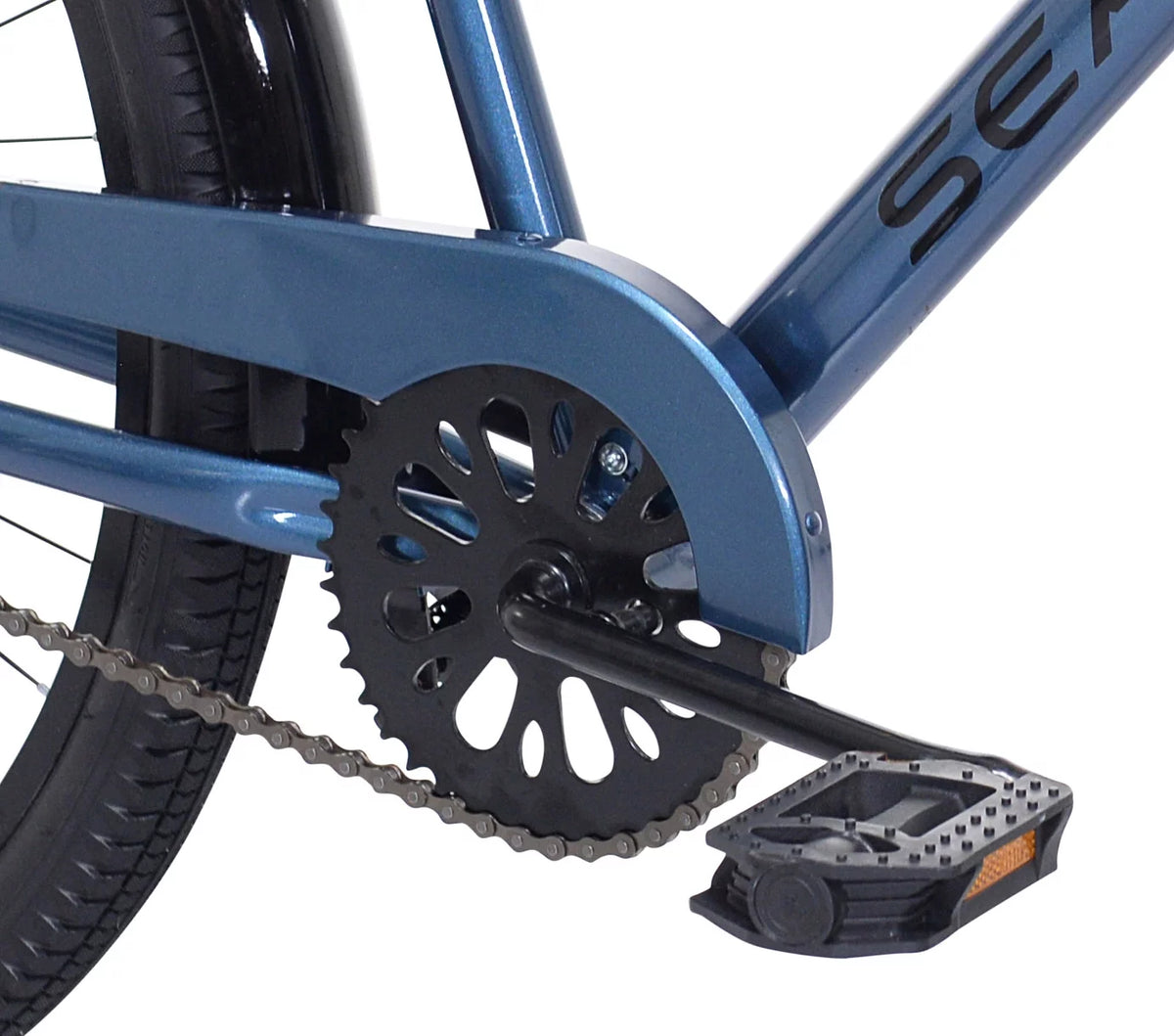 27.5 in Metallic Blue Beach Cruiser Bike V7088