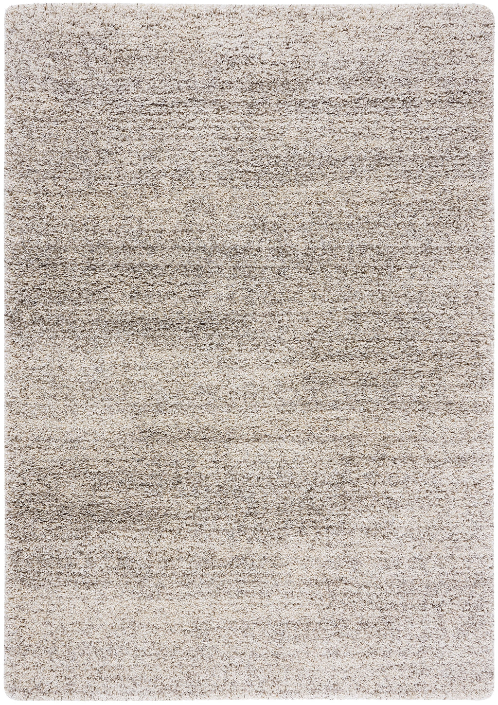 Ivory Grey Striped Shag Area Rug 10' x 14' T356969
