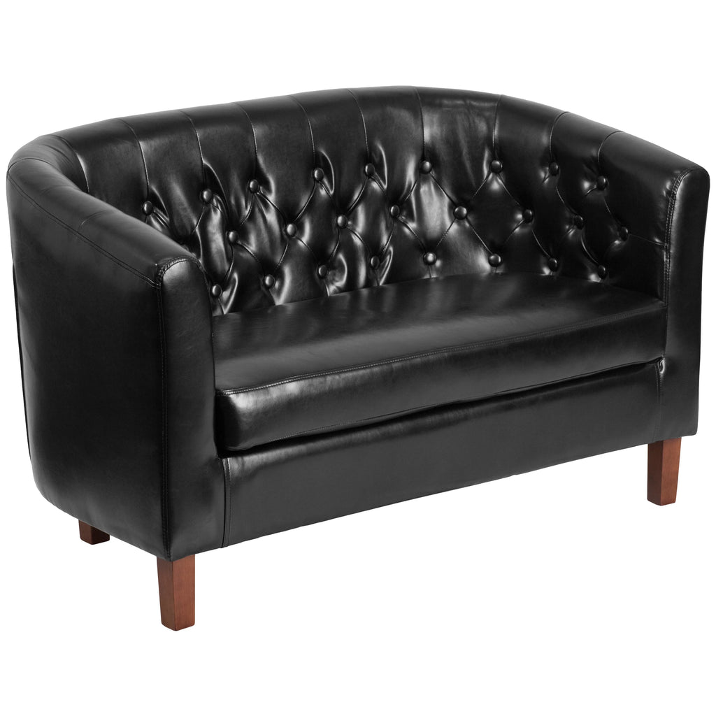 Black Tufted Loveseat H84947