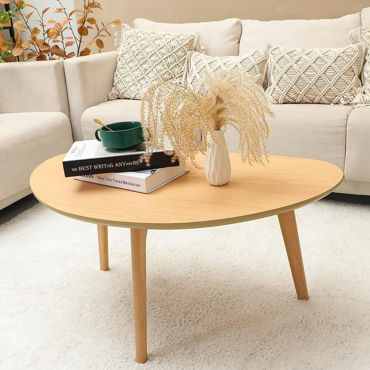 Small Black Oval Coffee Table U340958