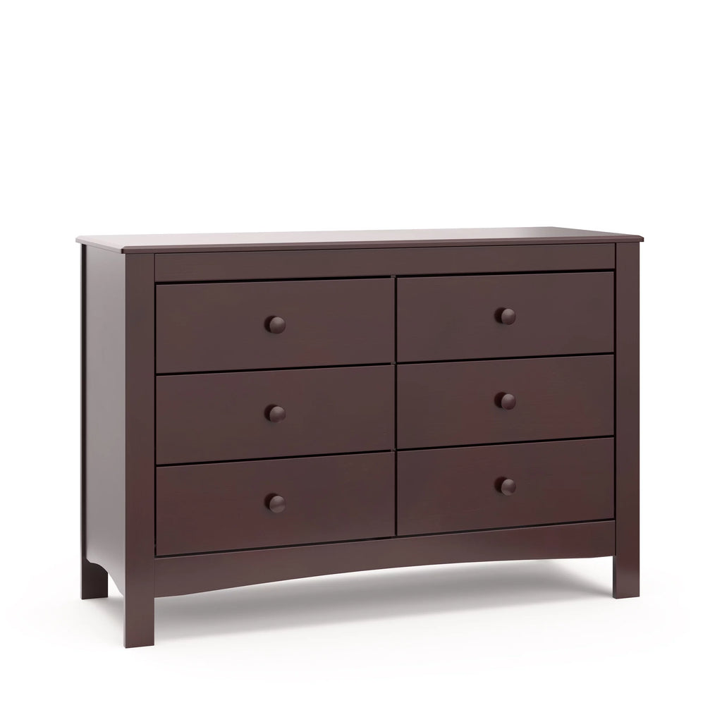 White 6 Drawer Double Dresser E17740