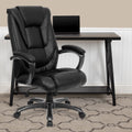 Black LeatherSoft High Back Ergonomic Office Chair D842567