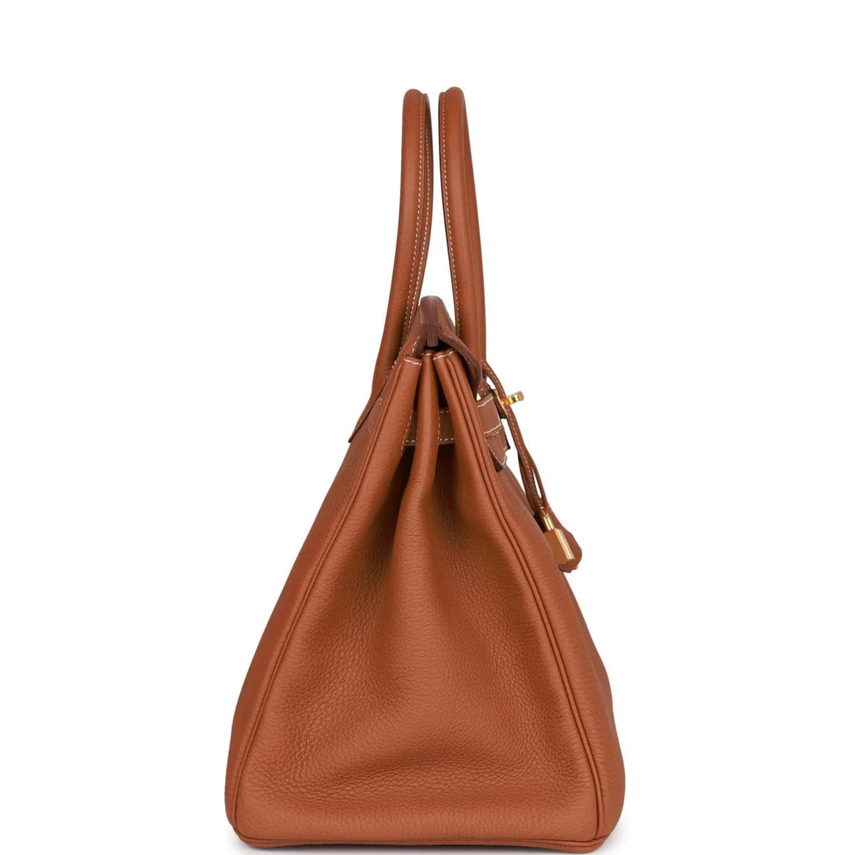 Gold Leather Handbag Q8482