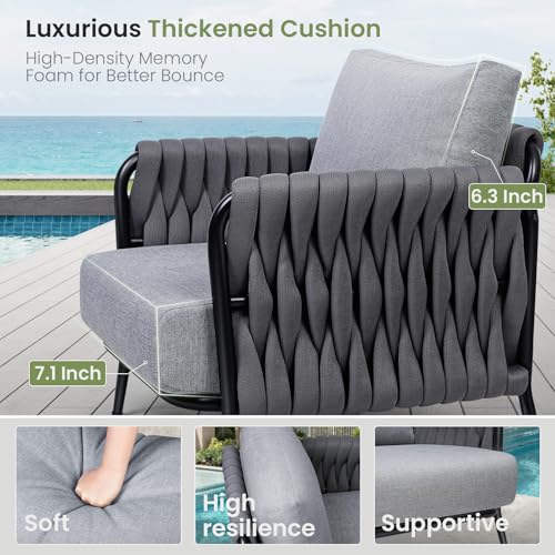 6-Piece Outdoor Patio Furniture Set with Coffee Table Q432592