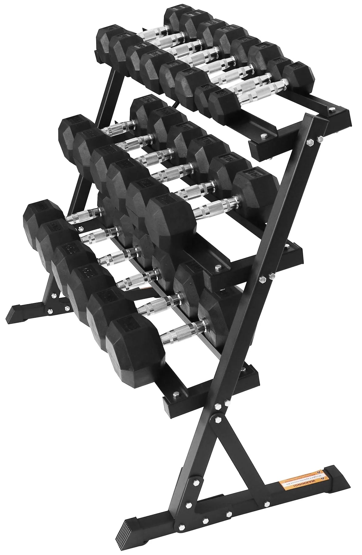 150 LB Dumbbell Set with A-Frame Rack U6809