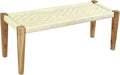 Wood And Jute Yarn Bench Z294167