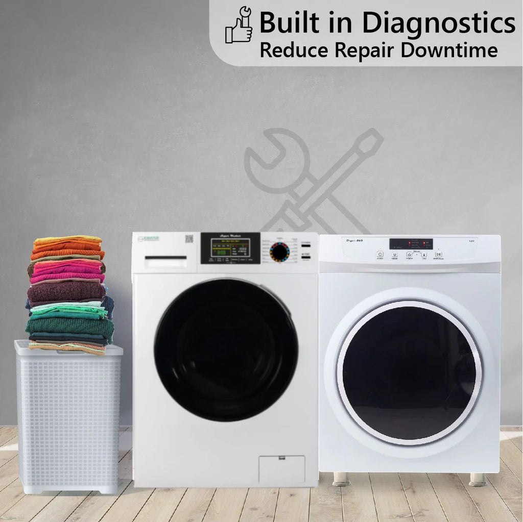 110V 18lbs Washer and 3.5cf Vented Sensor Dryer S613780
