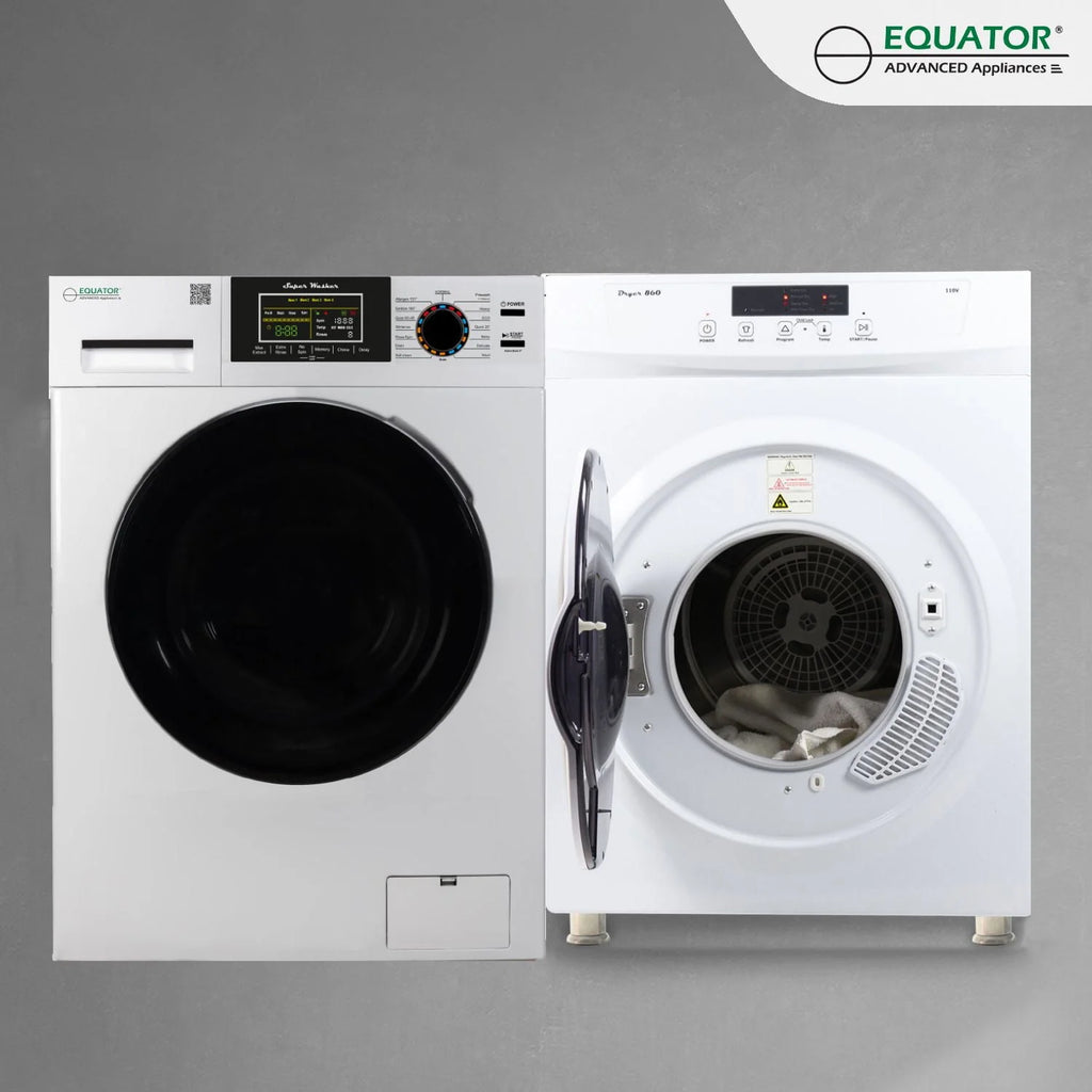 110V 18lbs Washer and 3.5cf Vented Sensor Dryer S613780