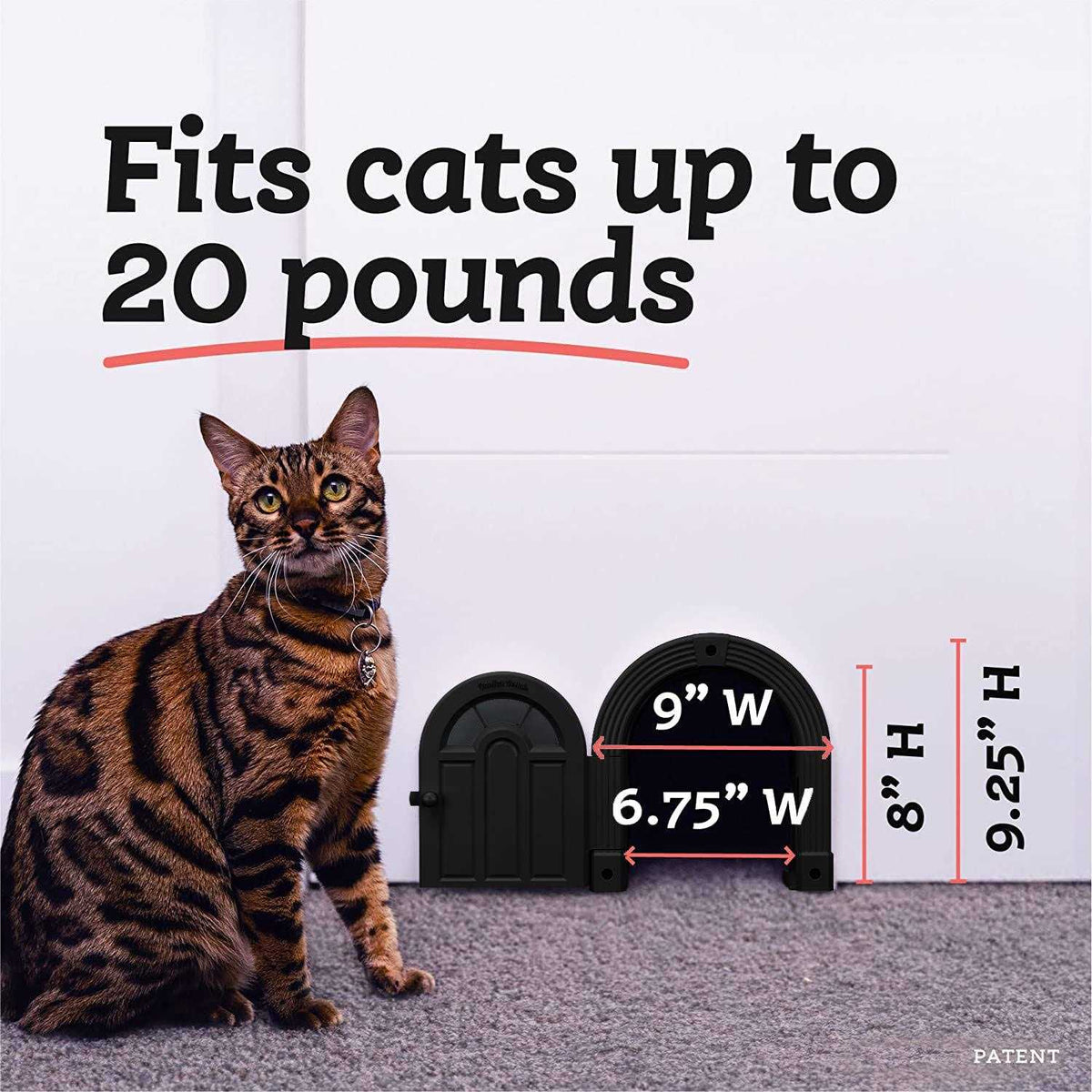Interior Cat Door for Cats Up to 20 lbs Y1161