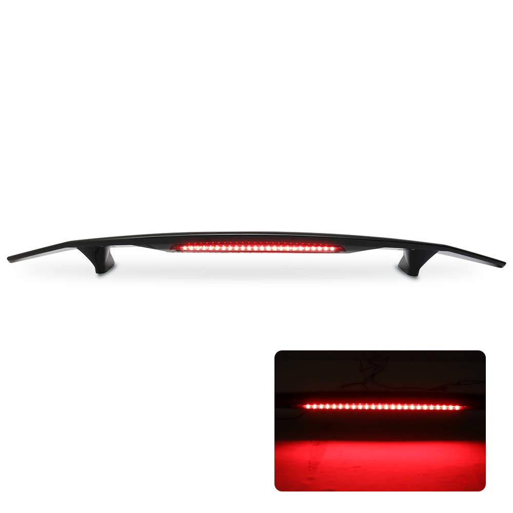 Glossy Black Trunk Spoiler Wing with 3rd Brake LED Light J431813