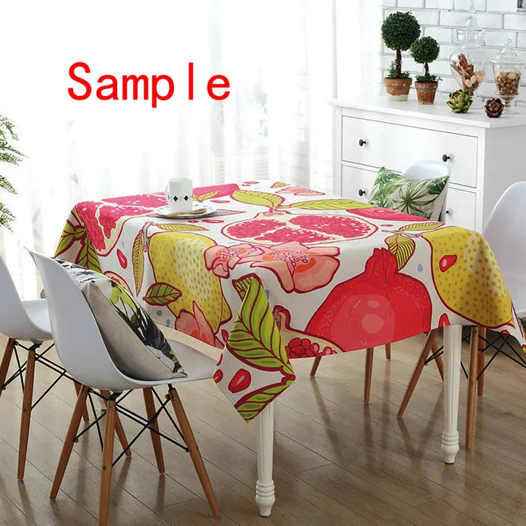 Cotton Linen Tablecloth 60x120 Inches Yellow G33164