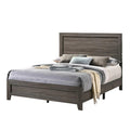Twin Sized Gray Wood Bed Z19139
