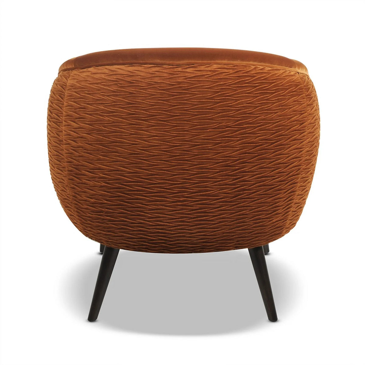 Burnt Orange Barrel Chair Y427