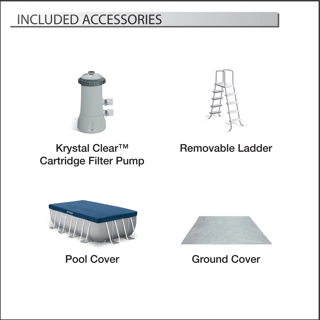 16Ft x 8Ft x 42In Rectangular Pool Set P3149