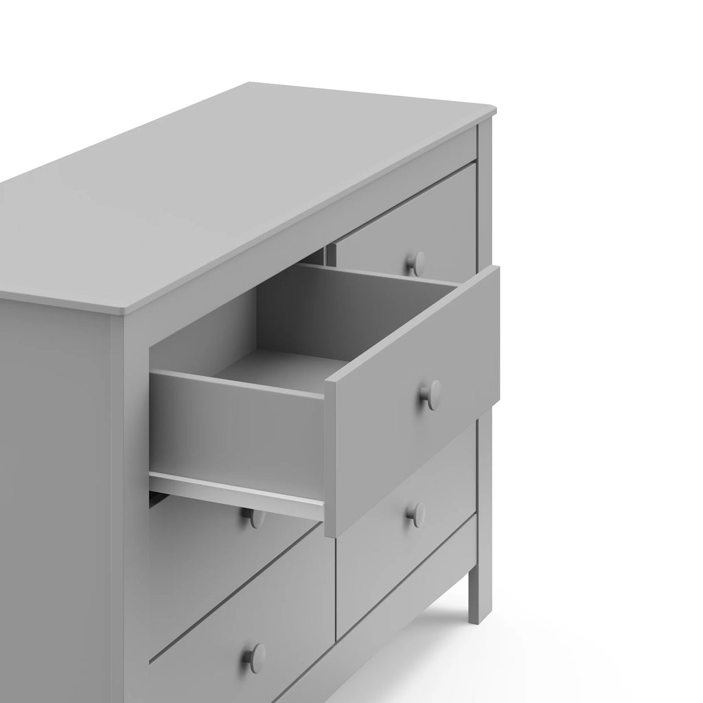 White 6 Drawer Double Dresser E17740