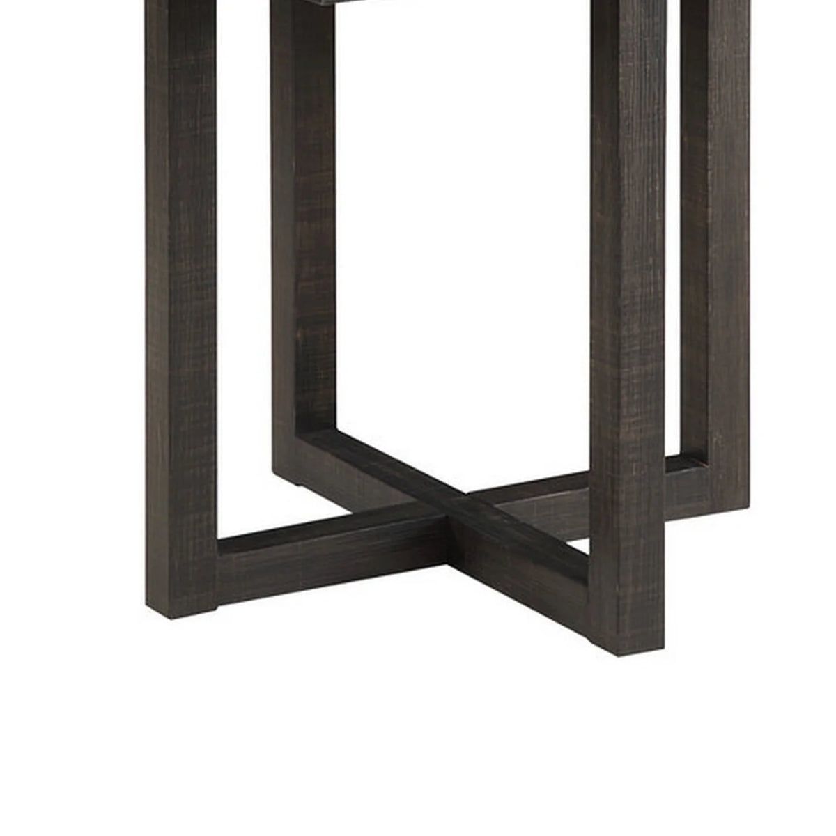 Gray Oak 6 Piece End Table & Nesting Ottoman Set Q821120