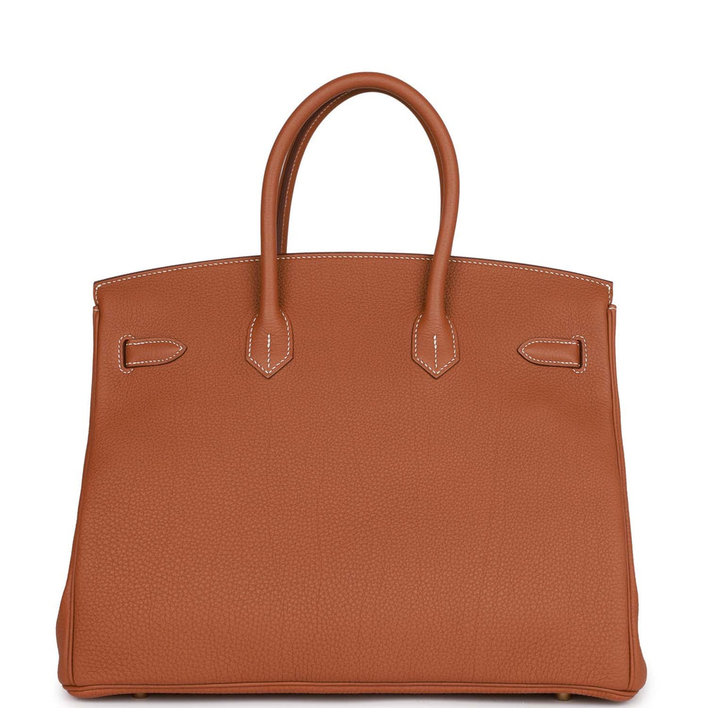 Gold Leather Handbag Q8482