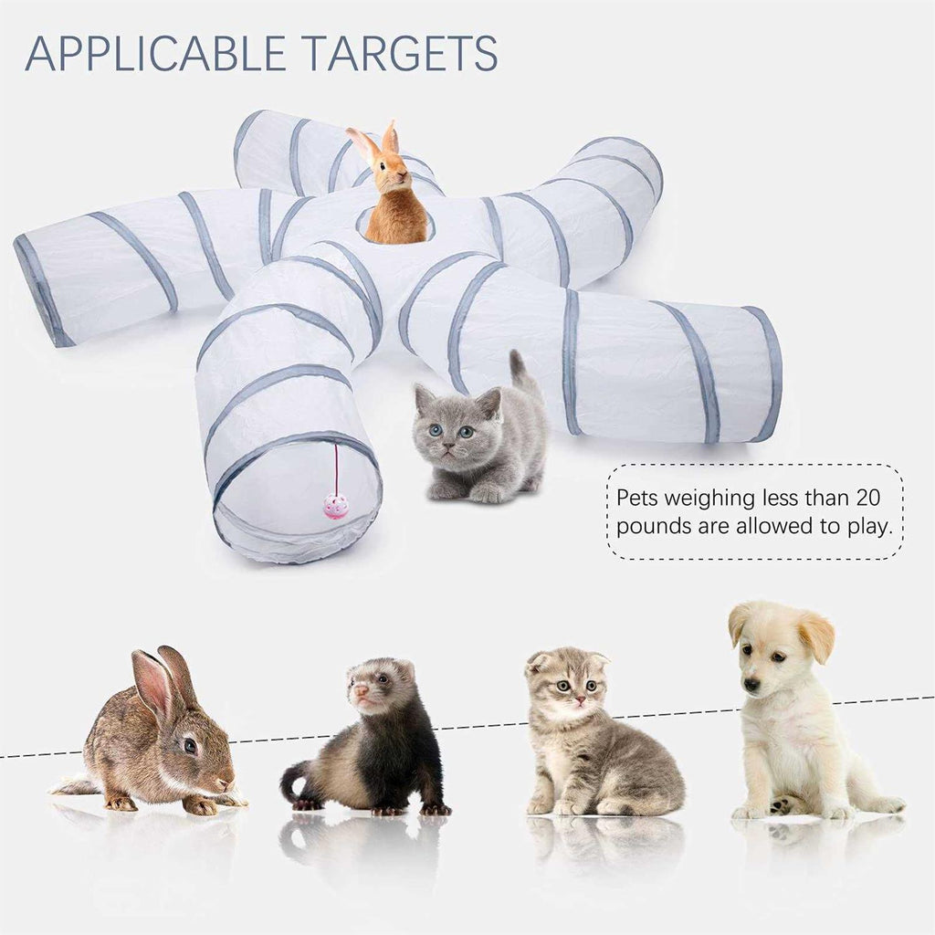 Cat Tunnel with Play Ball Collapsible Interactive Peek Hole Pet Tube B839
