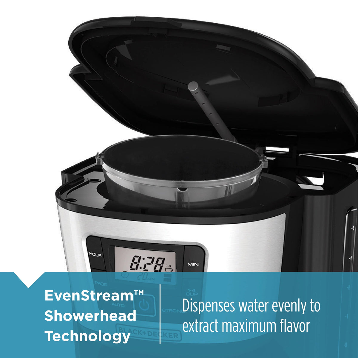 Black 12 Cup Drip Coffee Maker F605