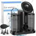 Electric Ear Wax Removal Kit with Two Portable Tanks and Hanging Rack Black Y567