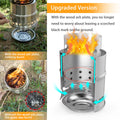 Portable Windproof Wood Stainless Steel Stove Z1763