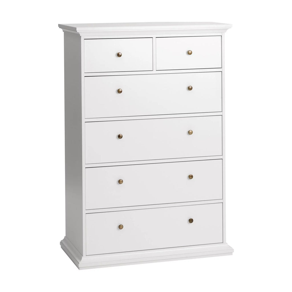 White 6 Drawer Chest F862