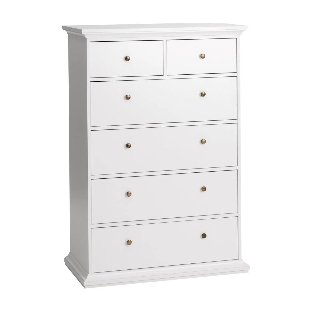 White 6 Drawer Chest F862