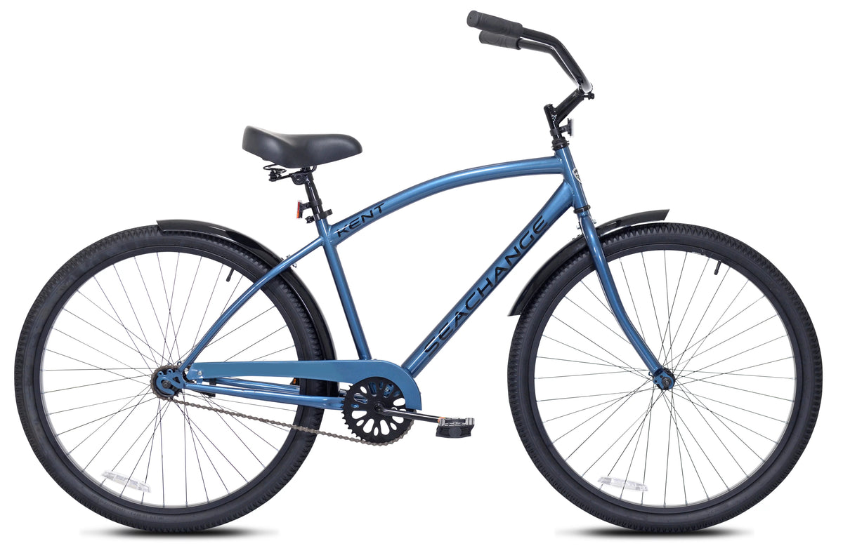 27.5 in Metallic Blue Beach Cruiser Bike V7088