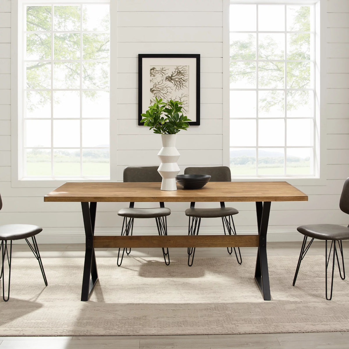 Modern Farmhouse X Leg Dining Table Z48449