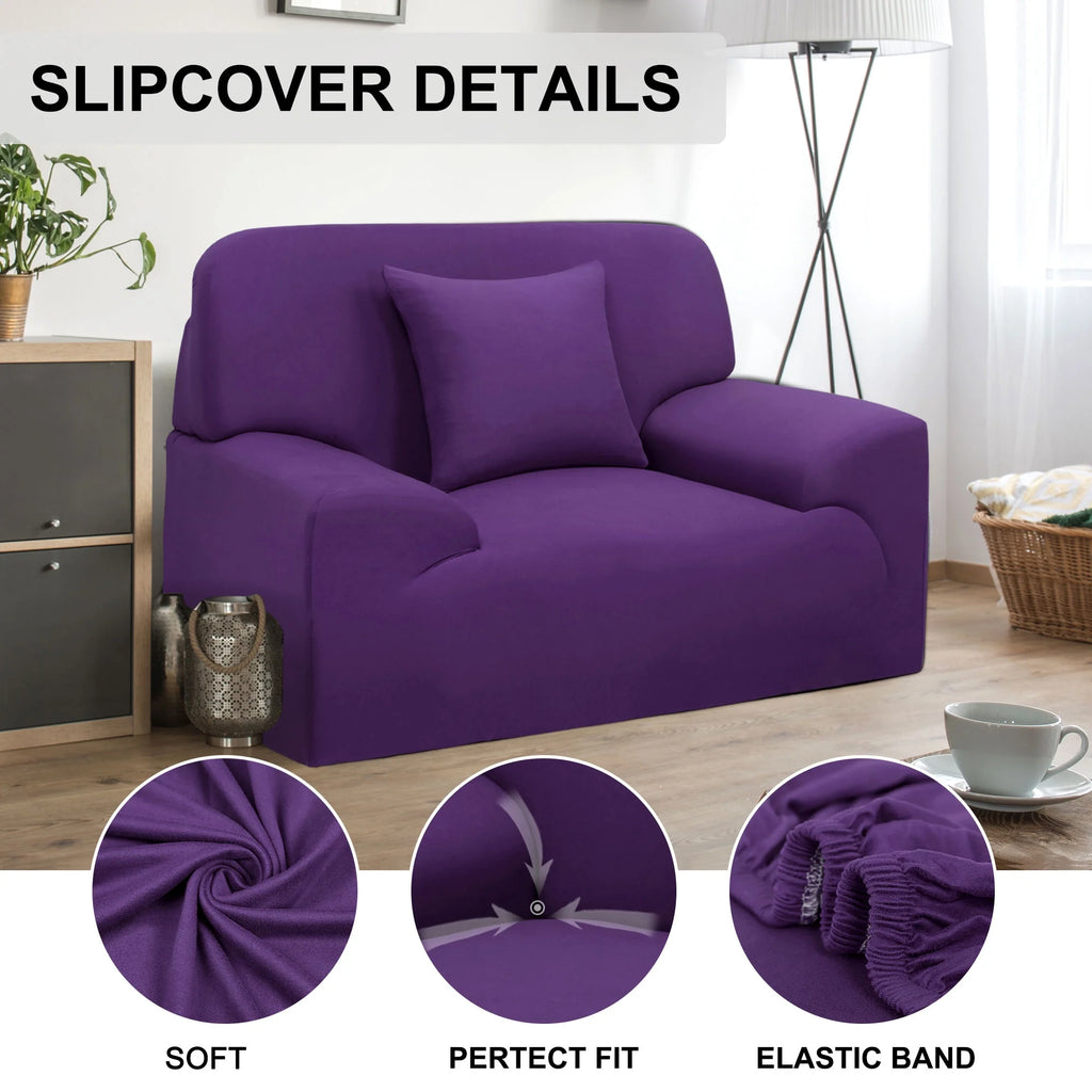 Stretch Sofa Slipcovers Couch Cover 1 2 3 4 Seater Purple Small Y6599