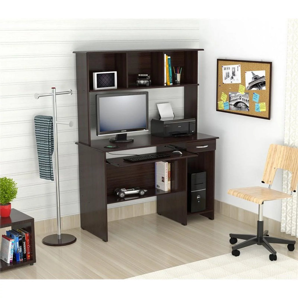 Computer Desk with Hutch and 3 Shelf Bookcase H72520