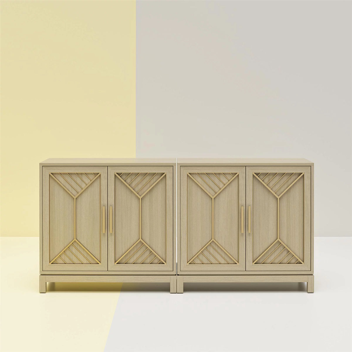 Pale Oak Accent Cabinet S159