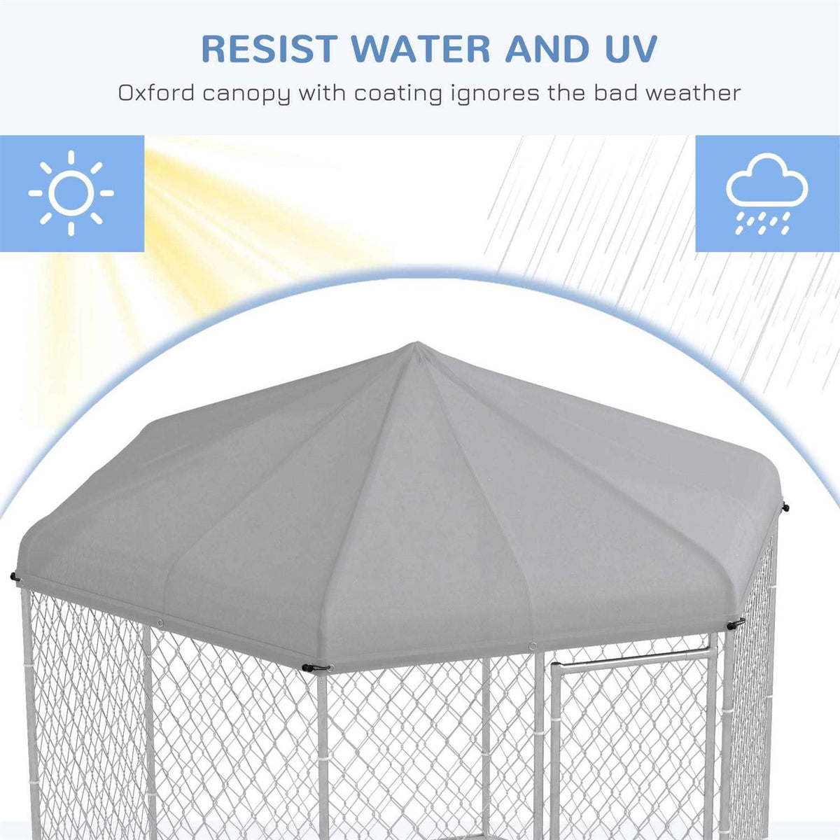 Large Outdoor Dog Kennel with Waterproof Roof O667167