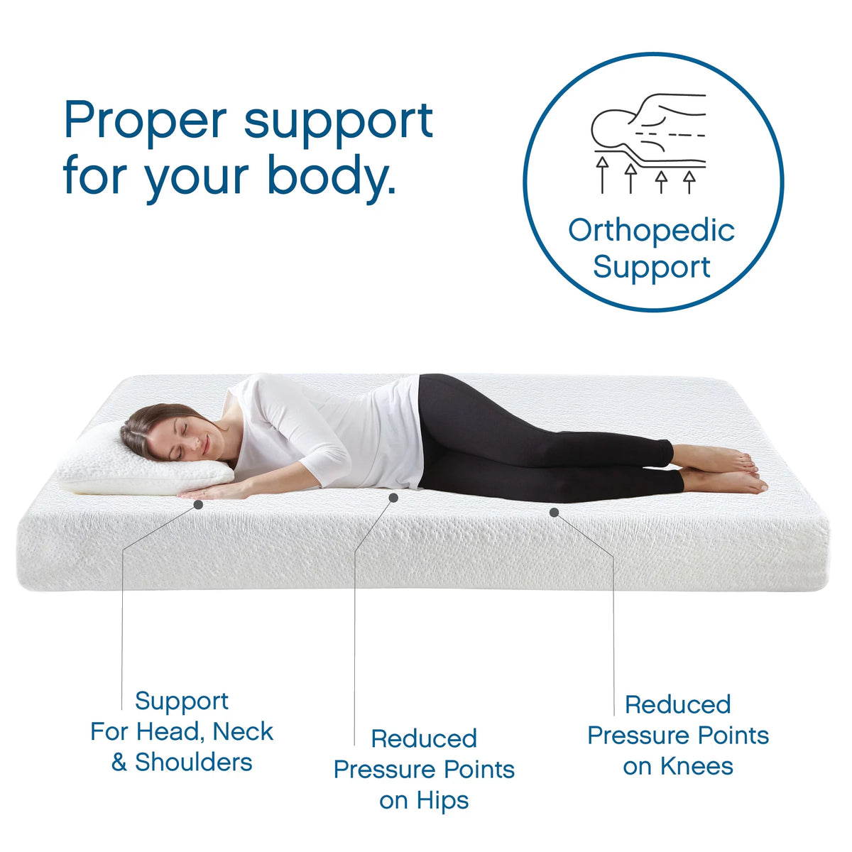 8 Gel Memory Foam Short Queen Mattress H395