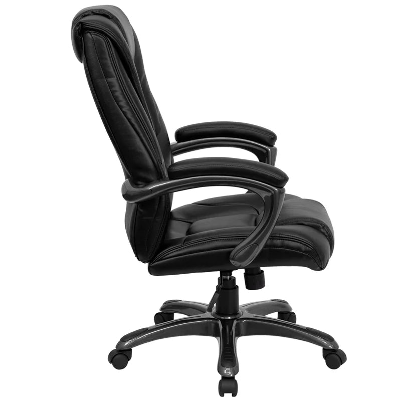 Black LeatherSoft High Back Ergonomic Office Chair D842567