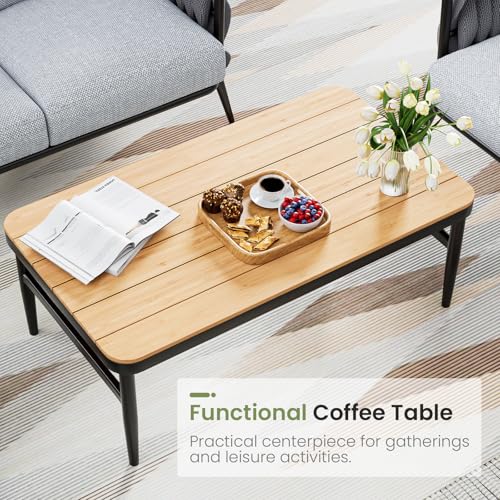 6-Piece Outdoor Patio Furniture Set with Coffee Table Q432592