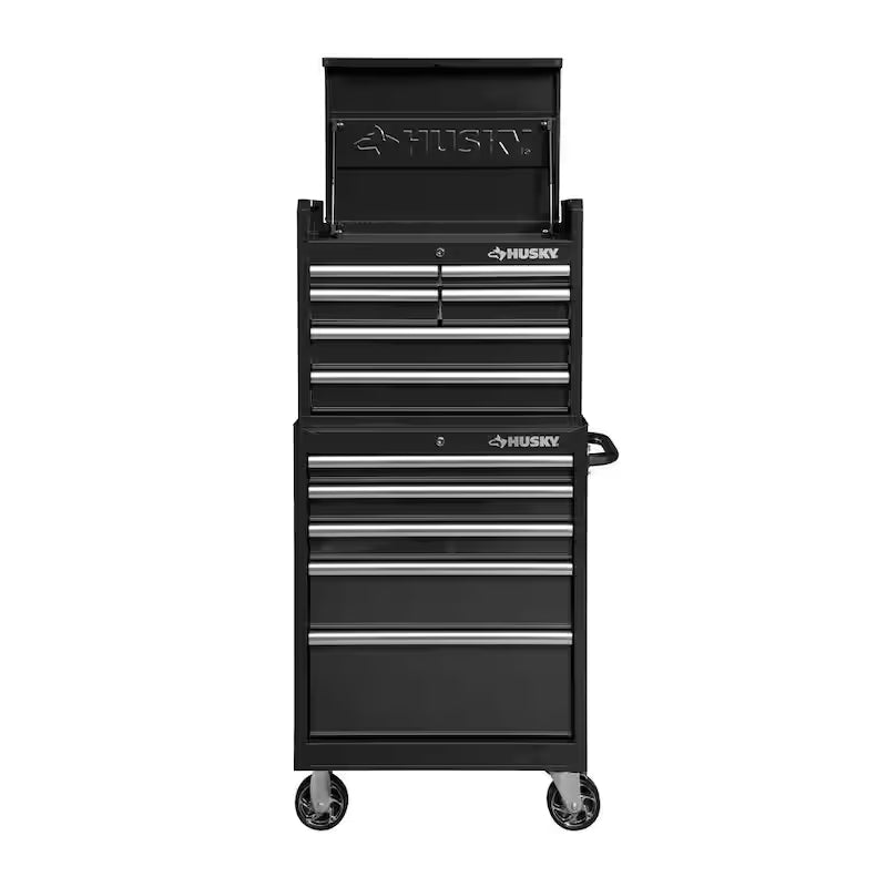 11-Drawer Tool Chest and Top Tool Cabinet Combo in Black M96104