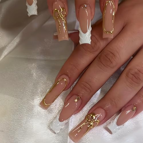 Short Square Press on Nails Set with Stickers U911918